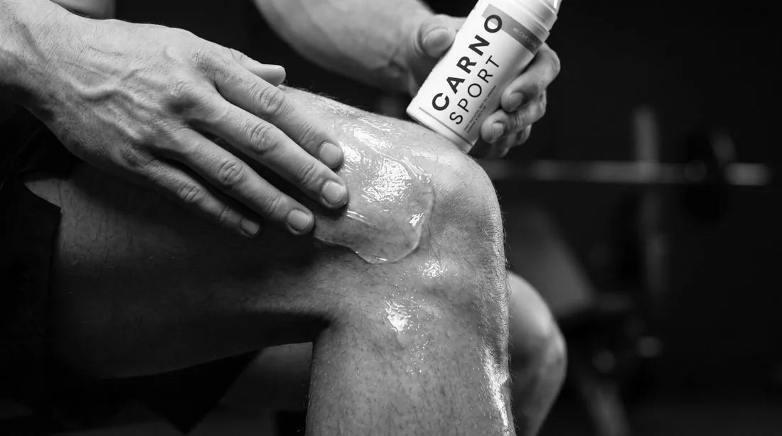 Working the gel into the knee
